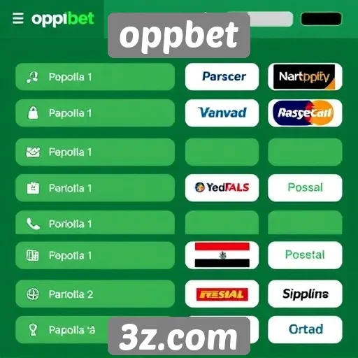 Métodos de pagamento disponíveis no oppbet